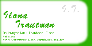 ilona trautman business card